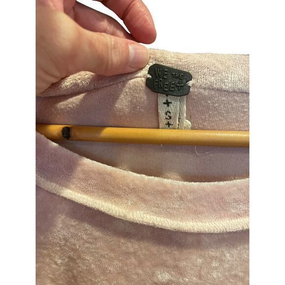 Free People Milan Layering Top Light Pink Blush Pink Crushed Velvet Small - Picture 7 of 15